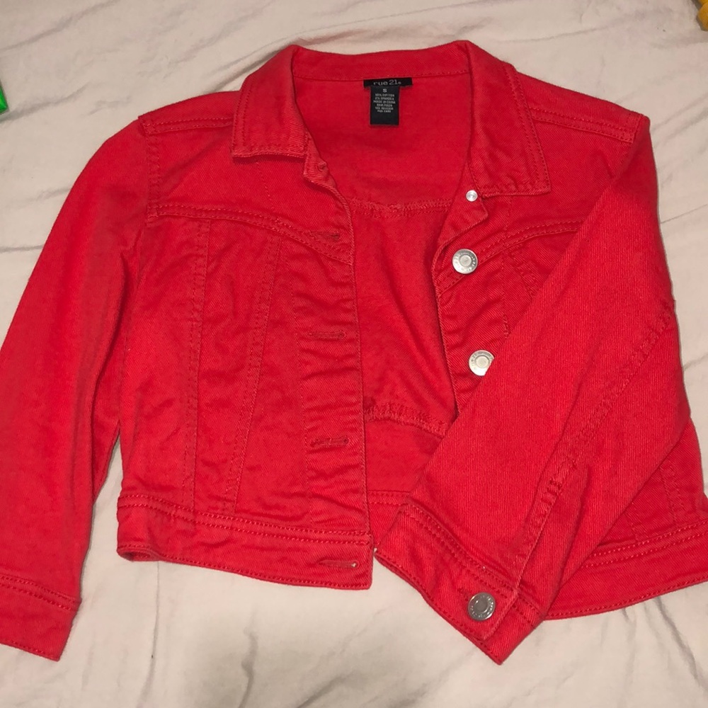 Red Jean Jacket